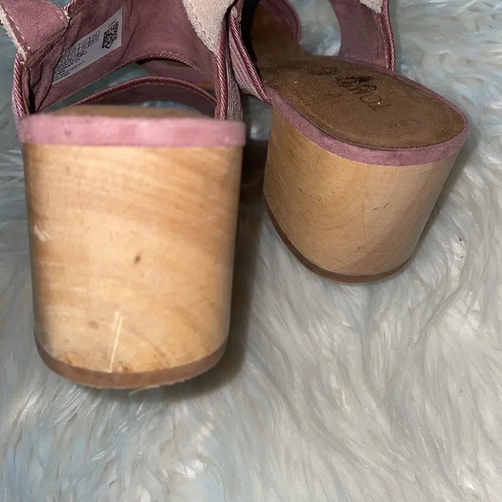 Toms Poppy Mauve Corduroy Sandals